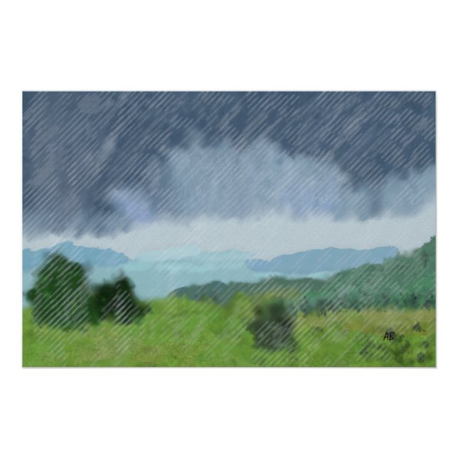 Rain Storm Over the Land,  Poster (Front)