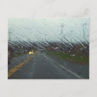 Rain-streaked Windshield