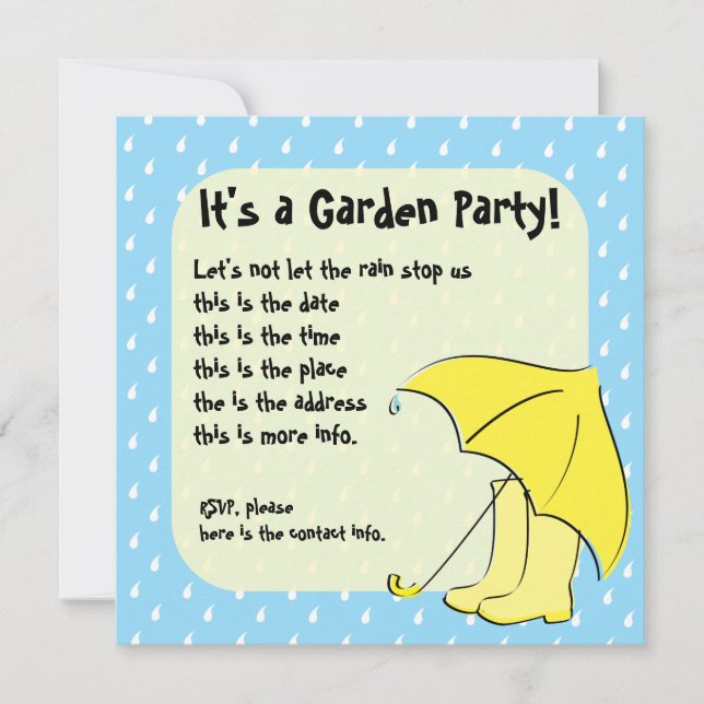 Rain Umbrella Invitation (Front)