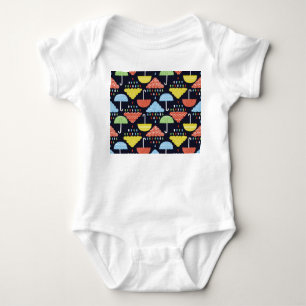 Rain Water Drops Seamless Pattern Baby Bodysuit