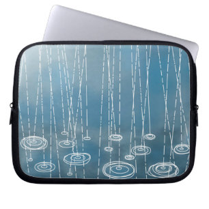 Rain Weather Blue Laptop Sleeve