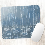 Rain Weather Blue Mouse Pad<br><div class="desc">An abstract painting of rain,  storms and wild weather in blue.  Original art by Nic Squirrell.</div>