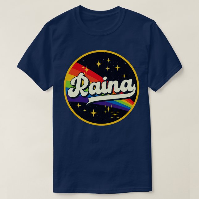Raina Rainbow In Space Vintage Style T-Shirt (Design Front)