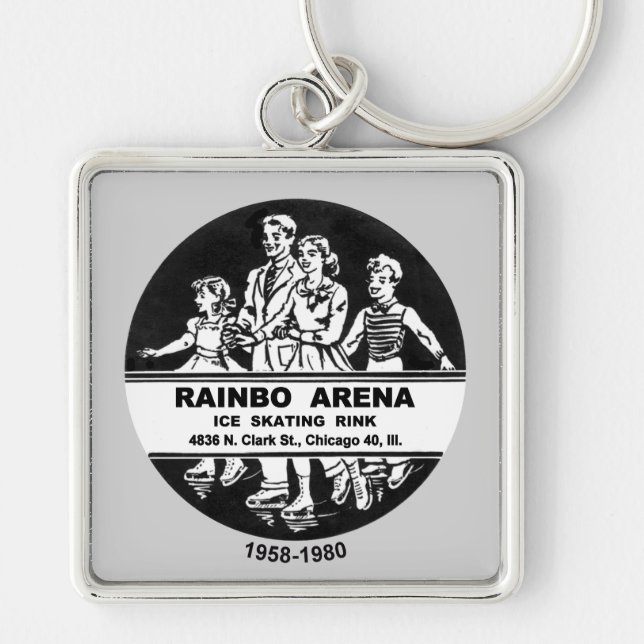 Rainbo Arena Ice Skating Rink, Chicago, IL Key Ring (Front)