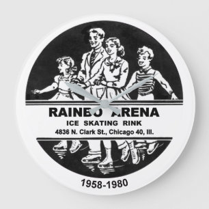 Rainbo Arena Ice Skating Rink, Chicago, IL Large Clock
