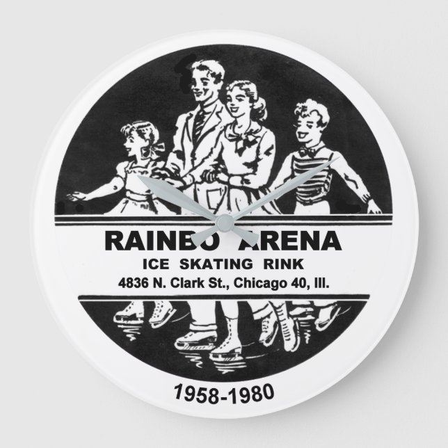 Rainbo Arena Ice Skating Rink, Chicago, IL Large Clock (Front)