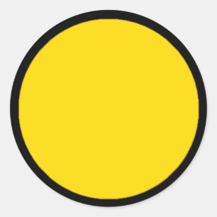 RAINBO Game Piece Sticker - Large Yellow on Black