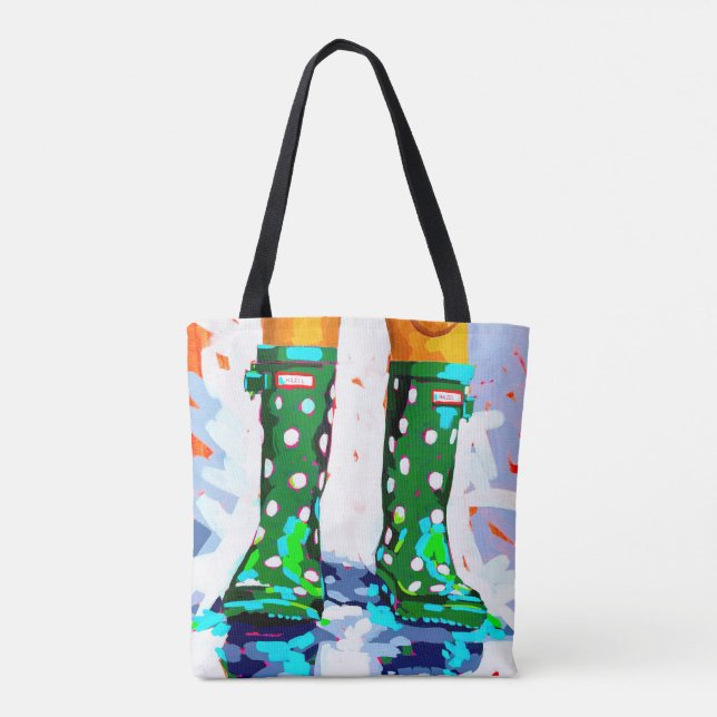 Rainboots dual-sided Tote Bag (Back)