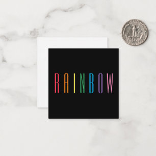 RAINBOW 2.5" Square Flat Card / Black