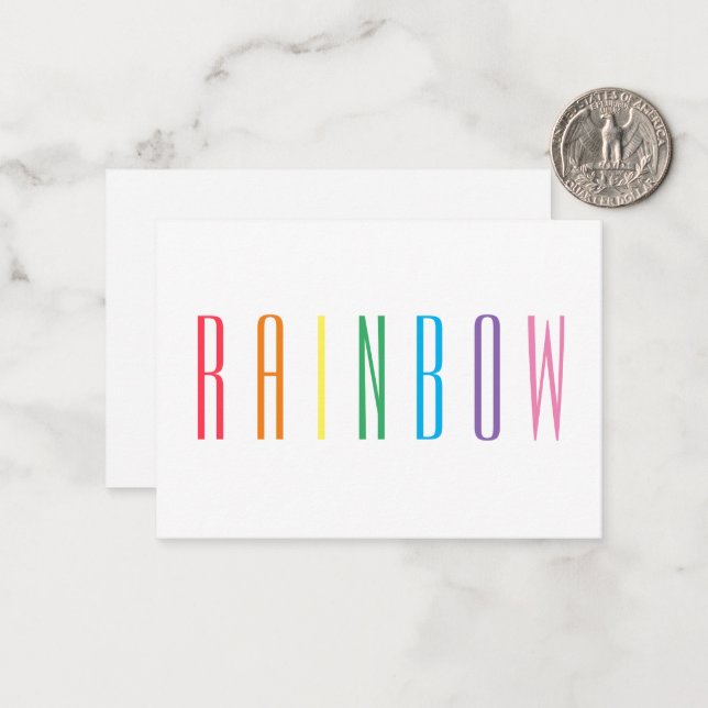 RAINBOW 3.5x2.5 Flat Card (Front/Back In Situ)
