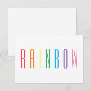 RAINBOW 3.5x5 Flat Card