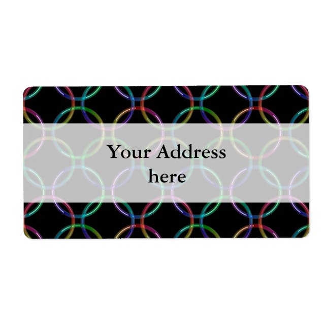 Rainbow 3D interlocking rings + your ideas (Front)