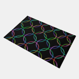 Rainbow 3D interlocking rings + your ideas Doormat