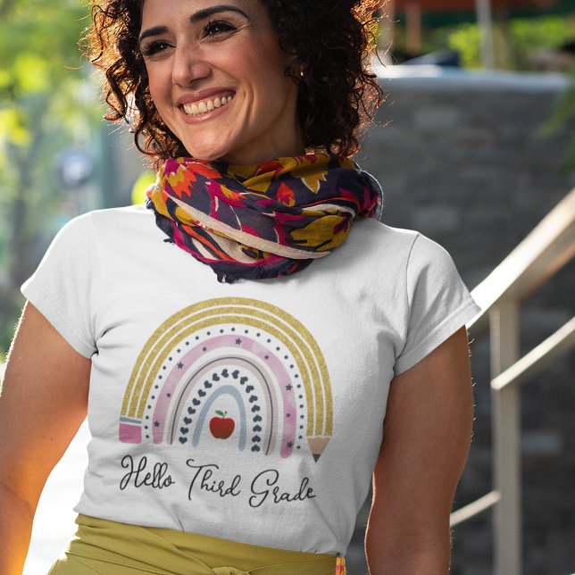 Rainbow 3rd Grade Teacher Shirt | Back to School (Creator Uploaded)