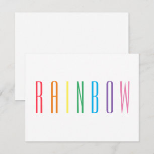 RAINBOW 4.25x5.5 Flat Card