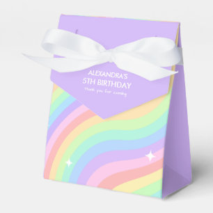 Rainbow 5th Birthday Party Girl Fourth Favour Box