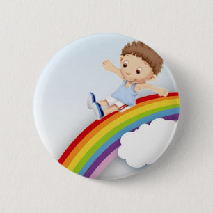 Rainbow 6 Cm Round Badge