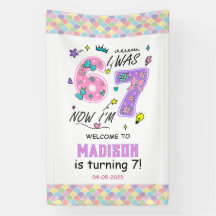 Rainbow 7th Birthday | I Was 6, Now 7 | Kids Party