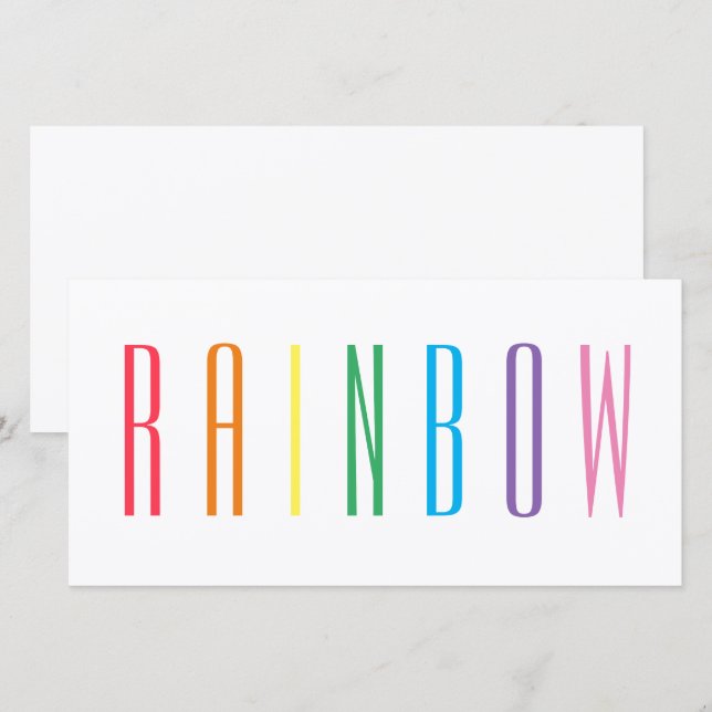 RAINBOW 8x4 Flat Card (Front/Back)