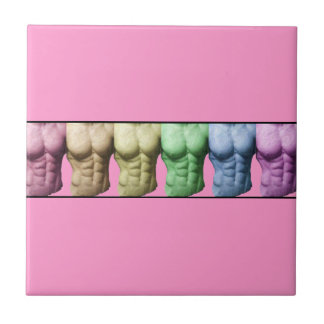 Rainbow Abs Tile- Pink Ceramic Tile