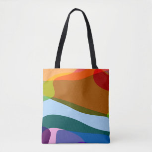 Rainbow Abstract 605 Tote Bag