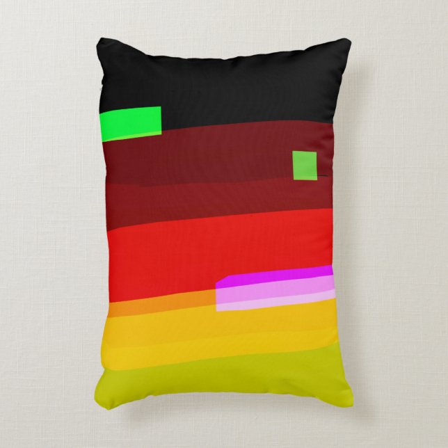 Rainbow Abstract Art Decorative Cushion (Front(Vertical))