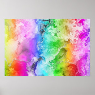 "Rainbow" Abstract Art Poster