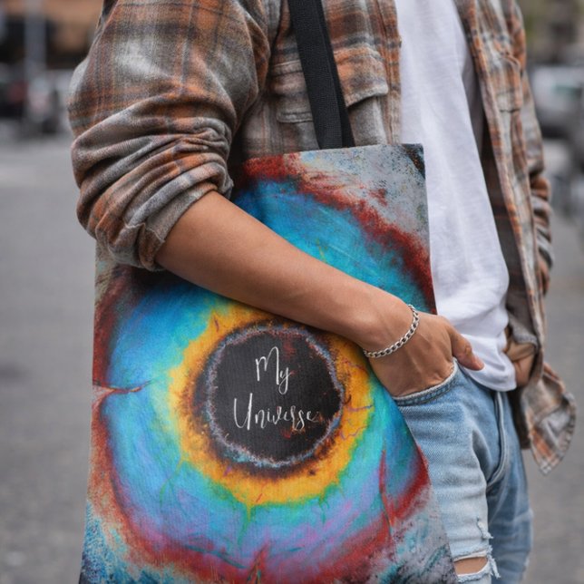 Rainbow Abstract Cosmic Art Everyday Tote Bag (Creator Uploaded)