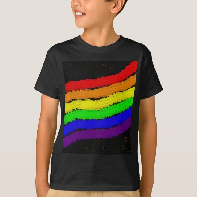 Rainbow abstract design by Moma T-Shirt (Front)