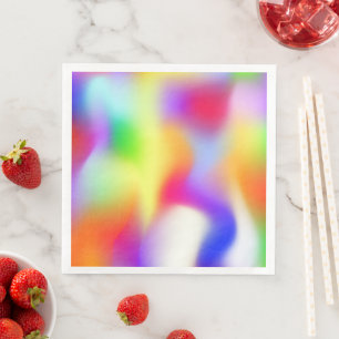 Rainbow abstract fancy gradient napkin