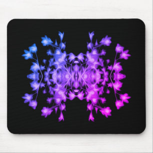 Rainbow Abstract Floral Graphic Pattern Mouse Pad