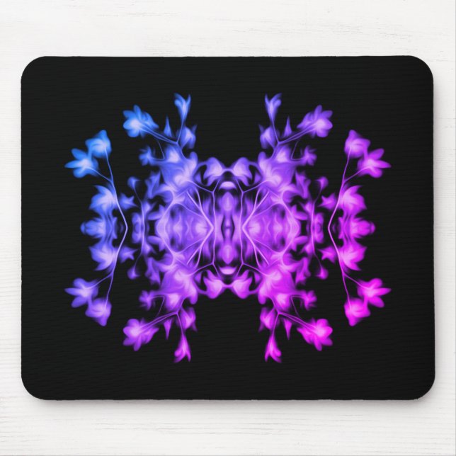 Rainbow Abstract Floral Graphic Pattern Mouse Pad (Front)