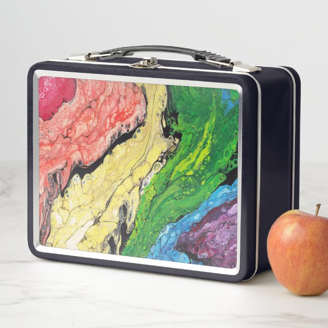 "Rainbow" Abstract Lunch Box (In Situ)