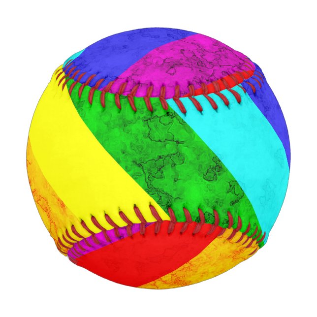 Rainbow abstract pattern baseball (Back)