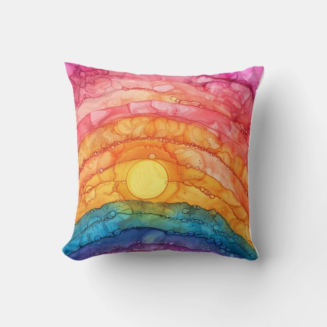 Rainbow Abstract Pride  Cushion (Front)