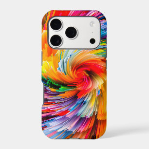 Rainbow Abstract Vibrant Swirl Modern