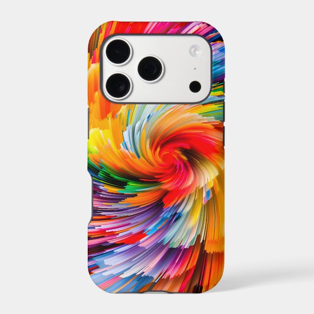 Rainbow Abstract Vibrant Swirl Modern (Back)