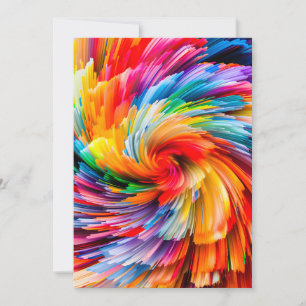 Rainbow Abstract Vibrant Swirl Modern Announcement