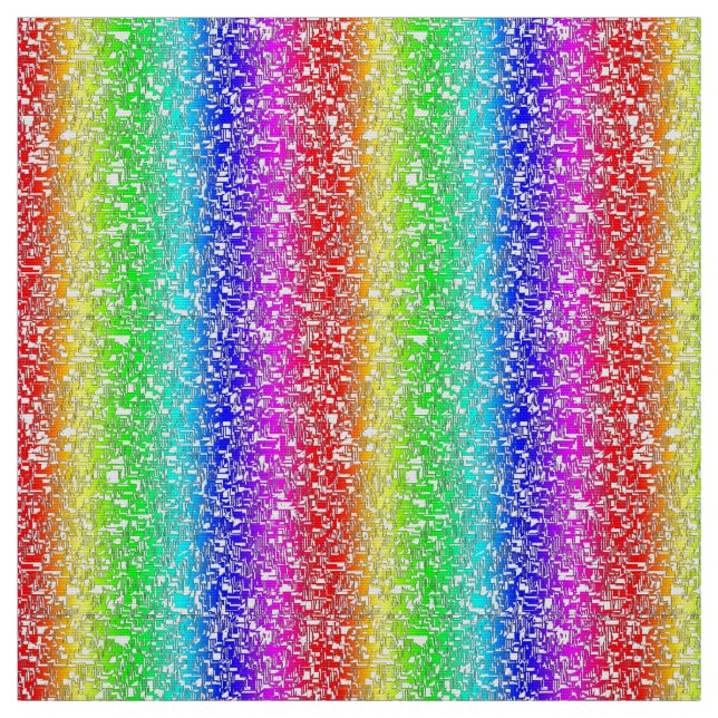 Rainbow abstract white fabric pattern (Swatch)