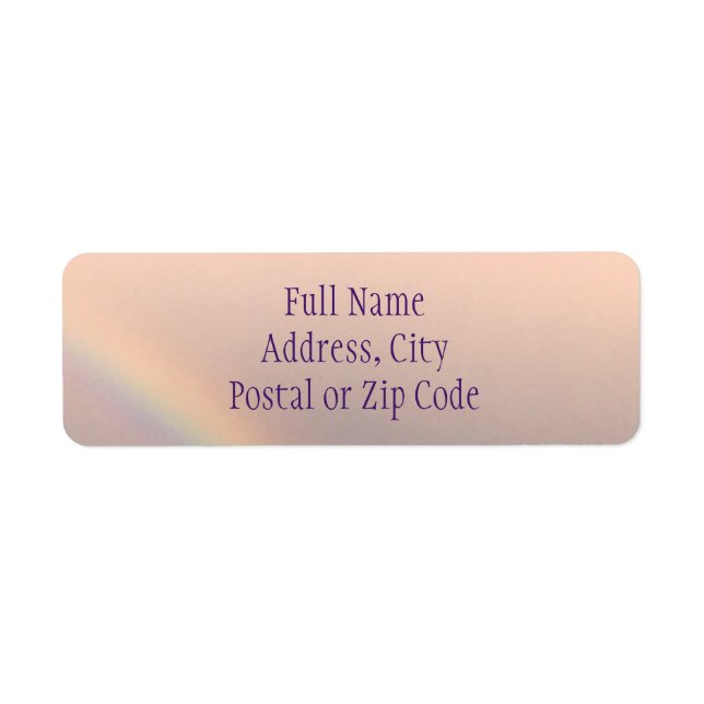 Rainbow Accented Design Return Address Label (Front)