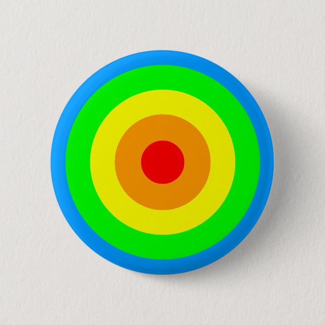 Rainbow Acid Circles 6 Cm Round Badge (Front)