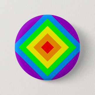 Rainbow Acid Diamond 6 Cm Round Badge