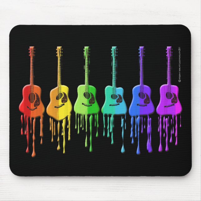 Rainbow Acoustic Guitars Mouse Pad (Front)