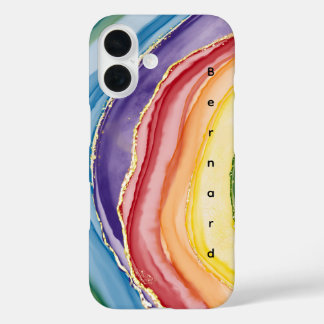 Rainbow Add Name iPhone 16 Case