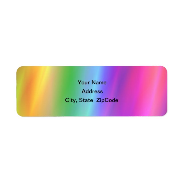Rainbow Address Label Return Address Label (Front)