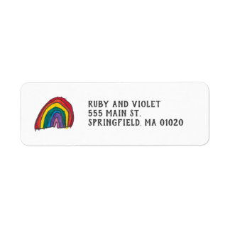 Rainbow Address Label Return Address Label
