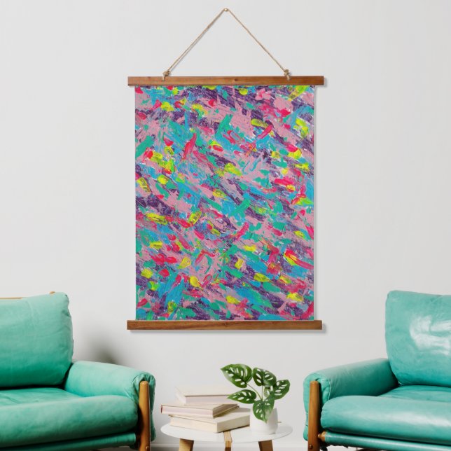 Rainbow Aesthetic Abstract Painting Hanging Tapestry (Living Room)
