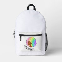 rainbow afro LGBTQ love is love pride black girl