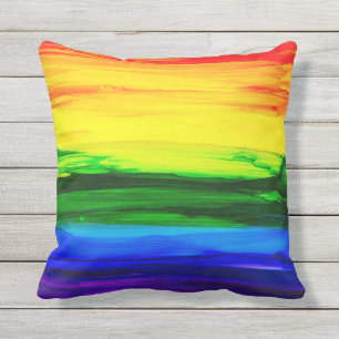 Rainbow Alcohol Ink Abstract Cushion