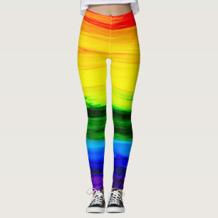 Rainbow Alcohol Ink Abstract Leggings